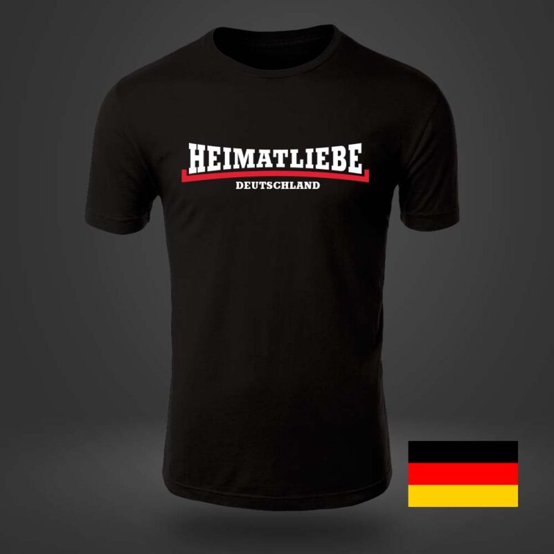 T Shirt Herren Deutschland Schwarz