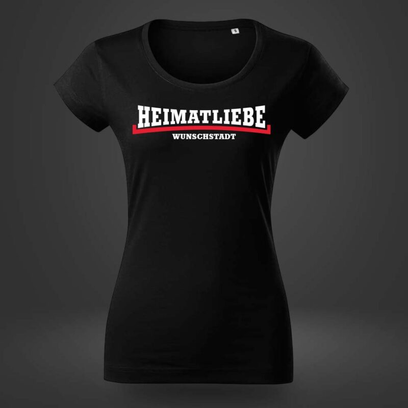 damen shirt schwarz rot 👕 Heimatliebe T-Shirt mit Wunschstadt damen shirt schwarz rot