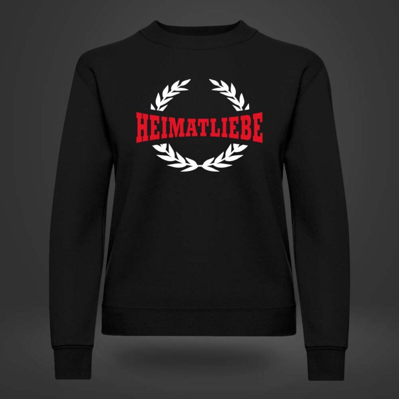 Damen Shirt Heimatliebe Lorbeer schwarz