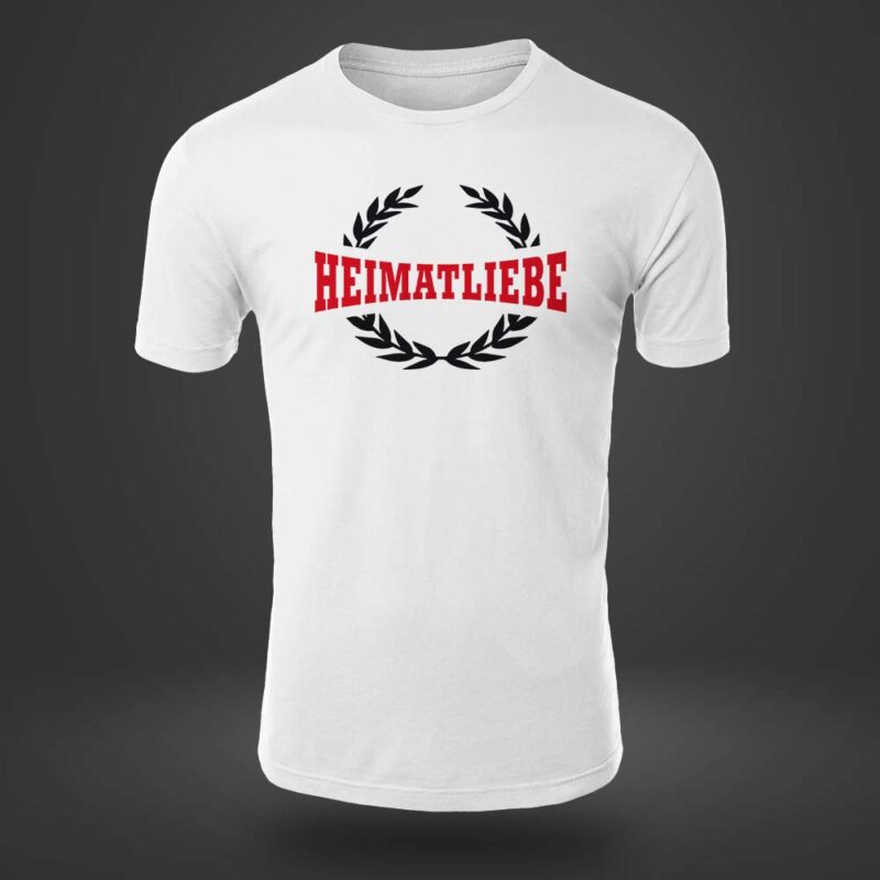 Herren Shirt Heimatliebe Lorbeer weiß 👕 Heimatliebe T-Shirt mit Wunschstadt Herren Shirt Heimatliebe Lorbeer weiß