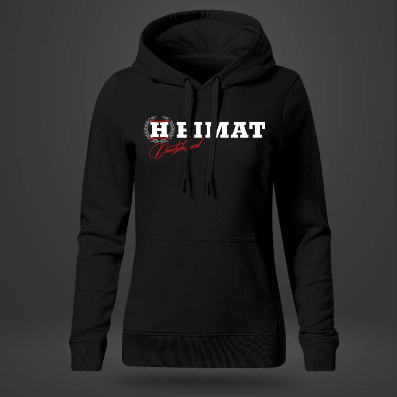 heimat deutschland kranz frauen hoodie schwarz