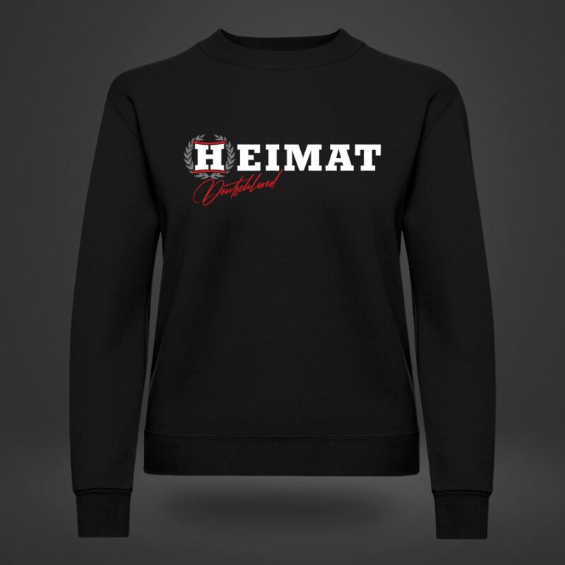 heimat deutschland kranz frauen pullover schwarz