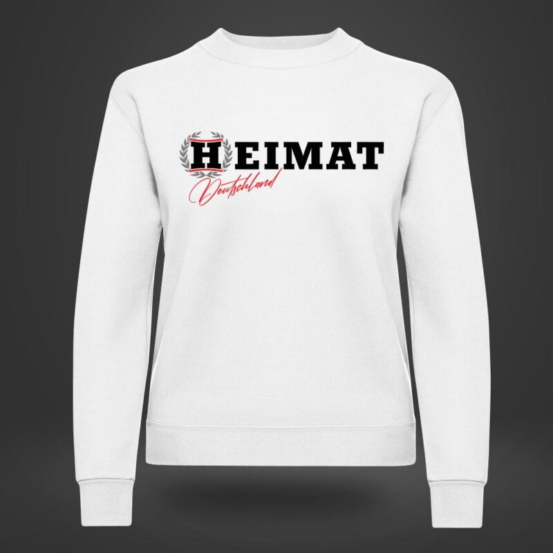 heimat deutschland kranz frauen pullover weiß