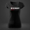 heimat deutschland kranz frauen t shirt schwarz