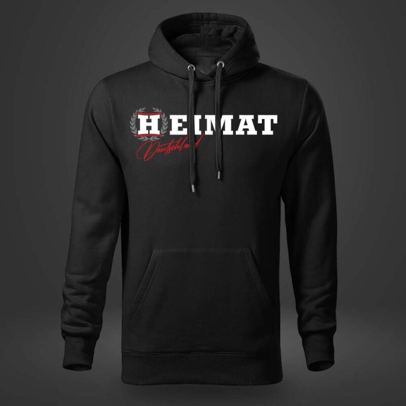 heimat deutschland kranz maenner hoodie schwarz