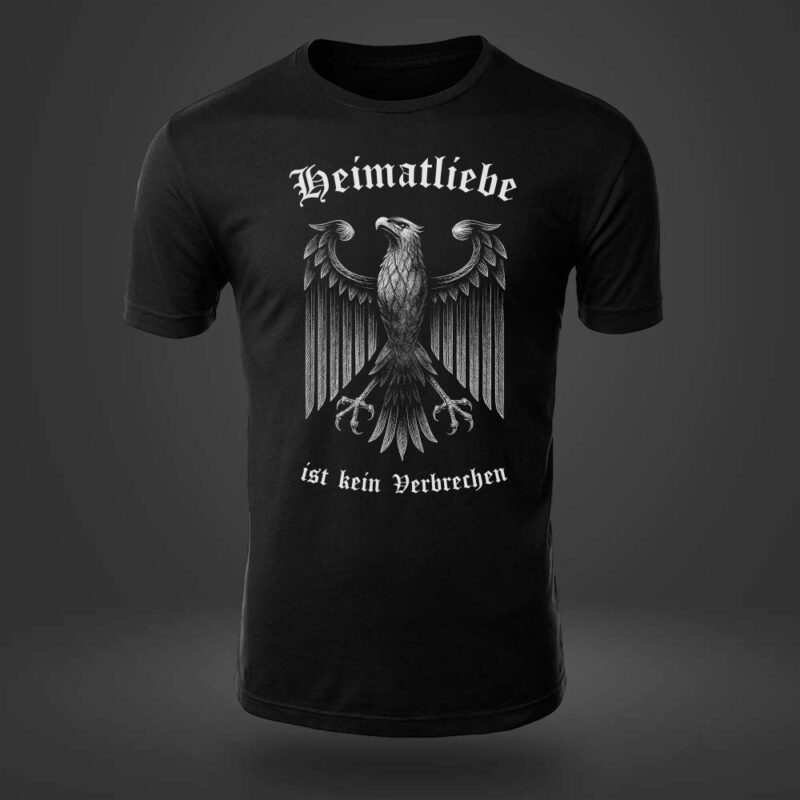 Heimatliebe ist kein Verbrechen T Shirt Männer schwarz