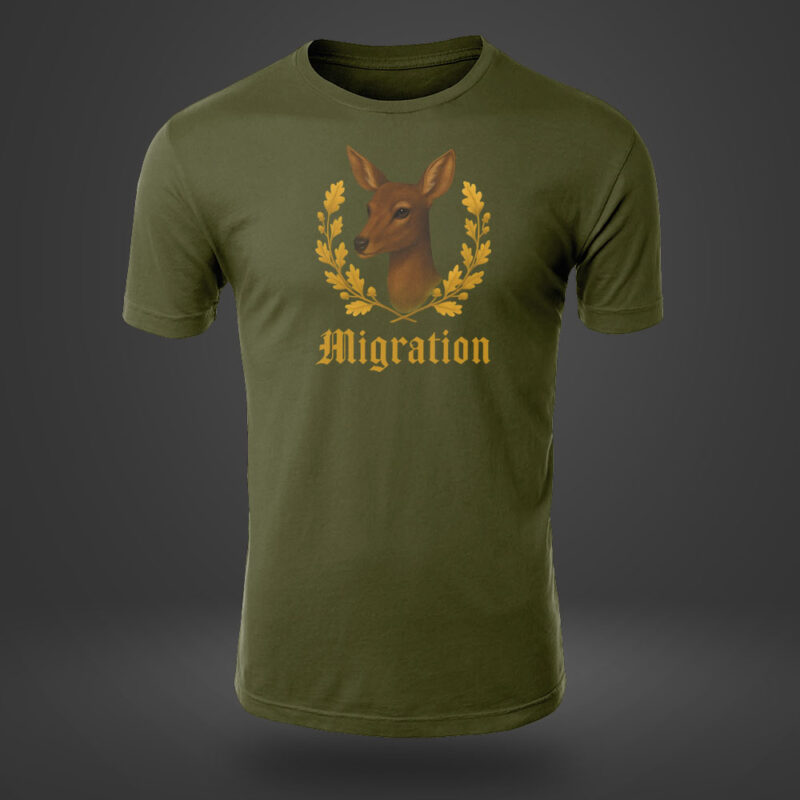 migration-reh-t-shirt-herren-oliv