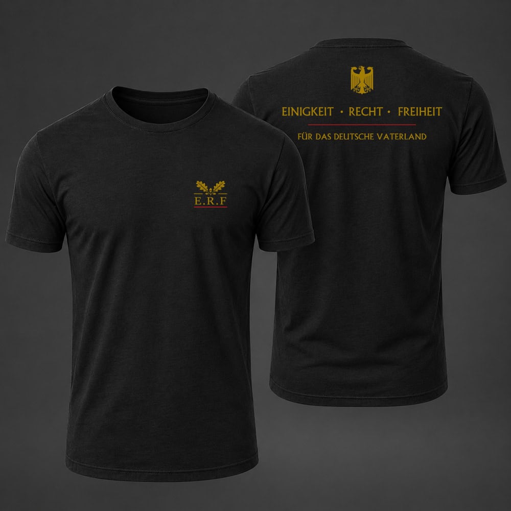 EinigkeitSchwarz 👕 Heimatliebe T-Shirt mit Wunschstadt EinigkeitSchwarz