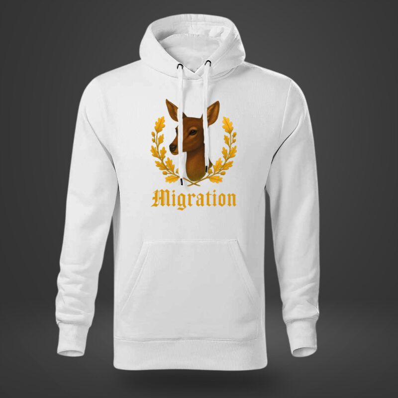 HerrenHoodieRehGroßWeiß